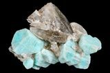 Amazonite Crystals On Smoky Quartz - Colorado #168083-1